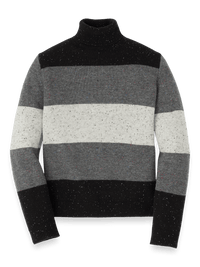 Donegal Turtleneck Sweater - Black