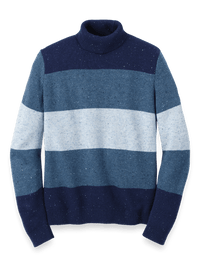 Donegal Turtleneck Sweater - Blue