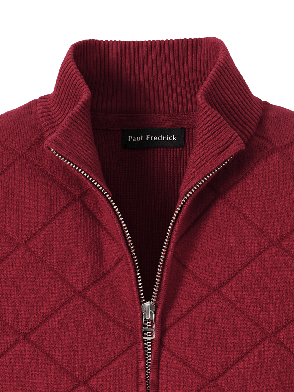 Alternate Image of Cotton Full Zip Mock Neck Sweater-5