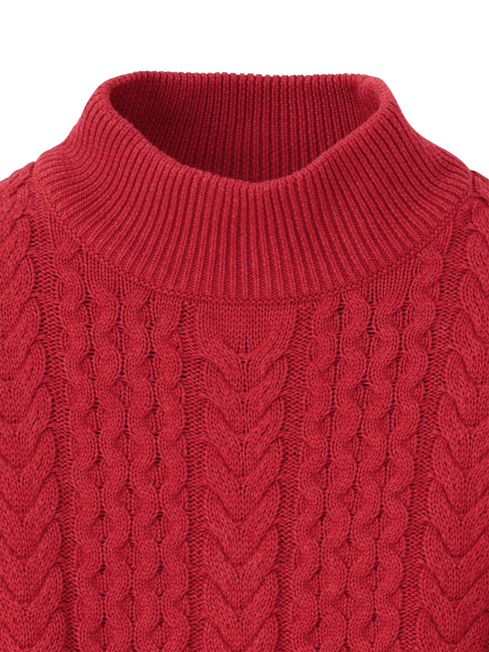 Alternate Image of Cotton Cable Mock Neck Sweater-5