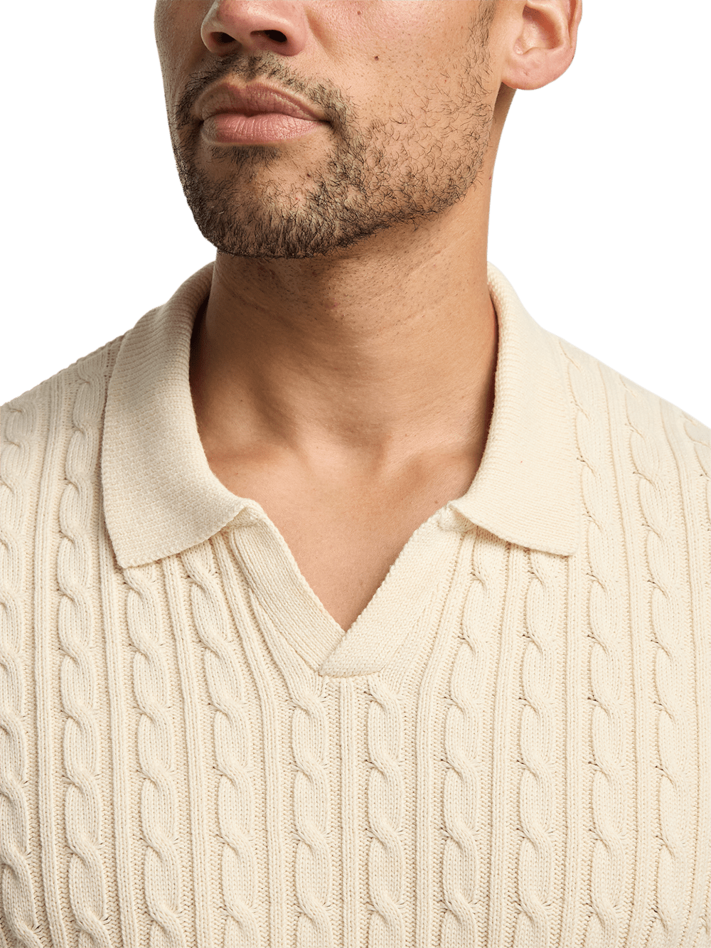 Alternate Image of Cotton Cable V-neck Polo-2