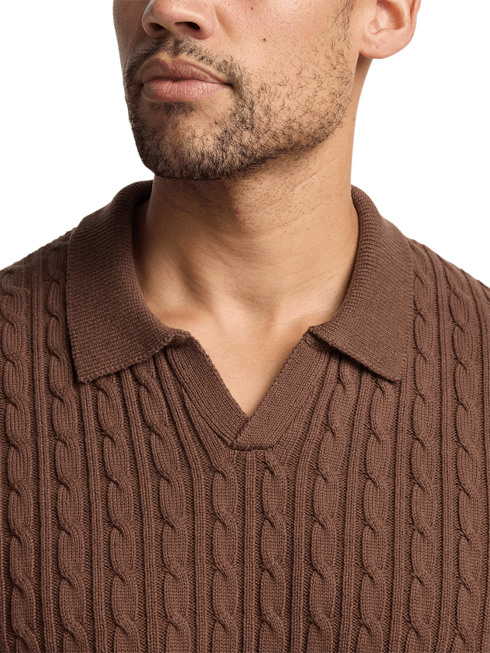 Alternate Image of Cotton Cable V-neck Polo-2