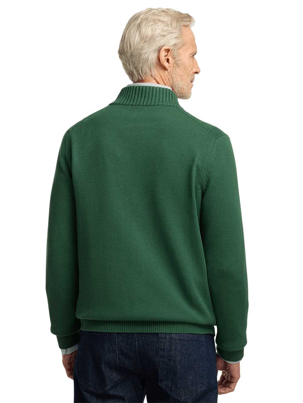 Alternate Image of Cotton Cable Full Zip Mock Neck Sweater-4