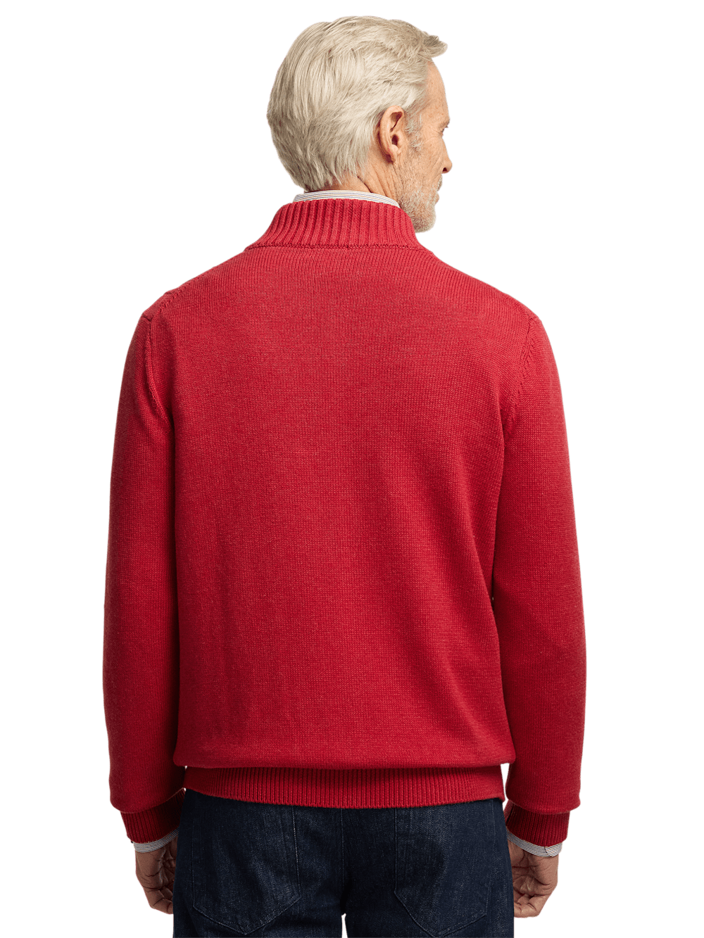 Alternate Image of Cotton Cable Full Zip Mock Neck Sweater-4