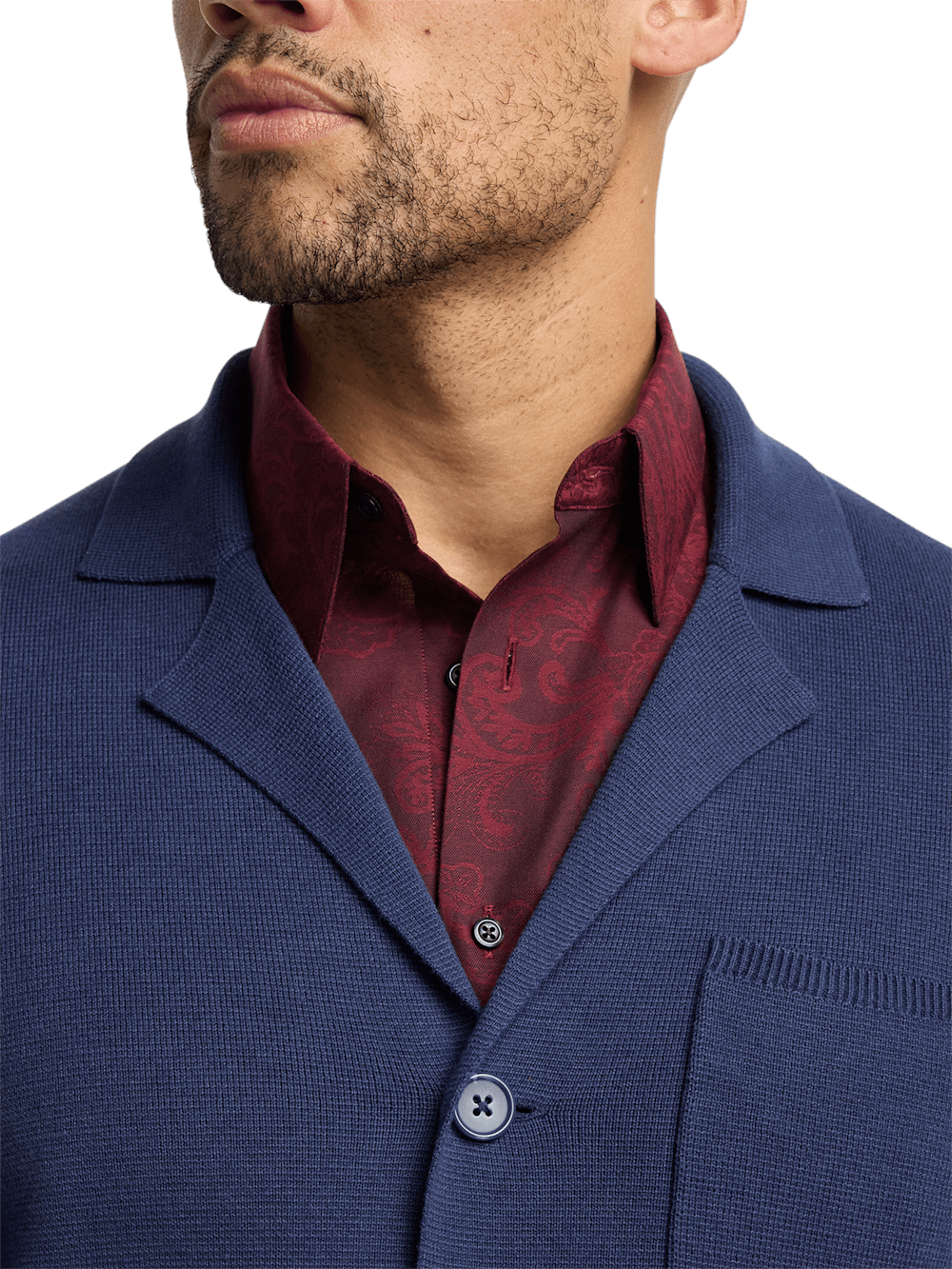 Alternate Image of Cotton Notch Lapel Cardigan Sweater-2