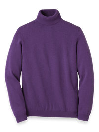 Cashmere Turtleneck Sweater - Purple