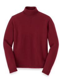 Cashmere Turtleneck Sweater - Burgundy