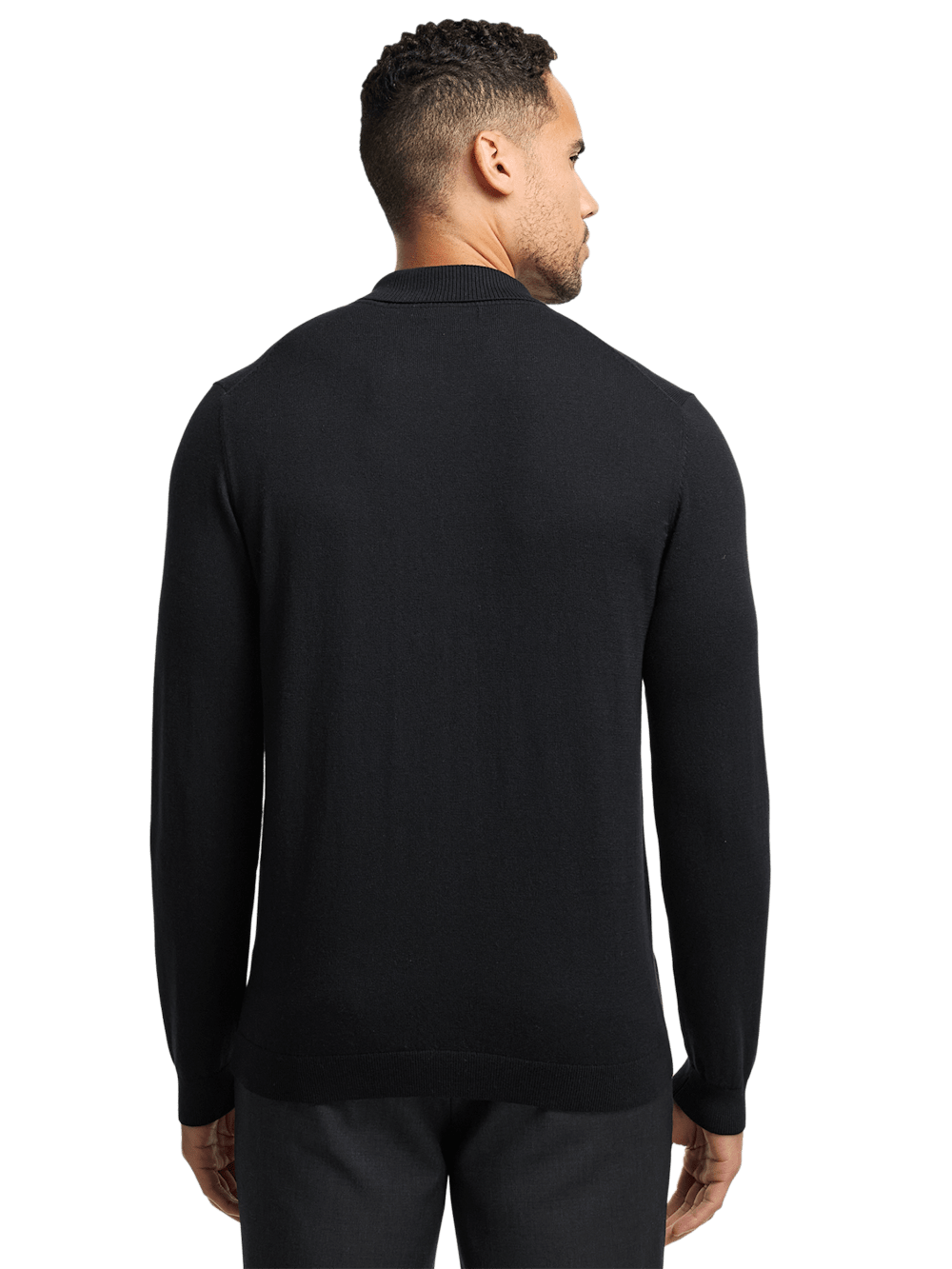 Alternate Image of Silk Cotton Cashmere Full Zip Polo-4