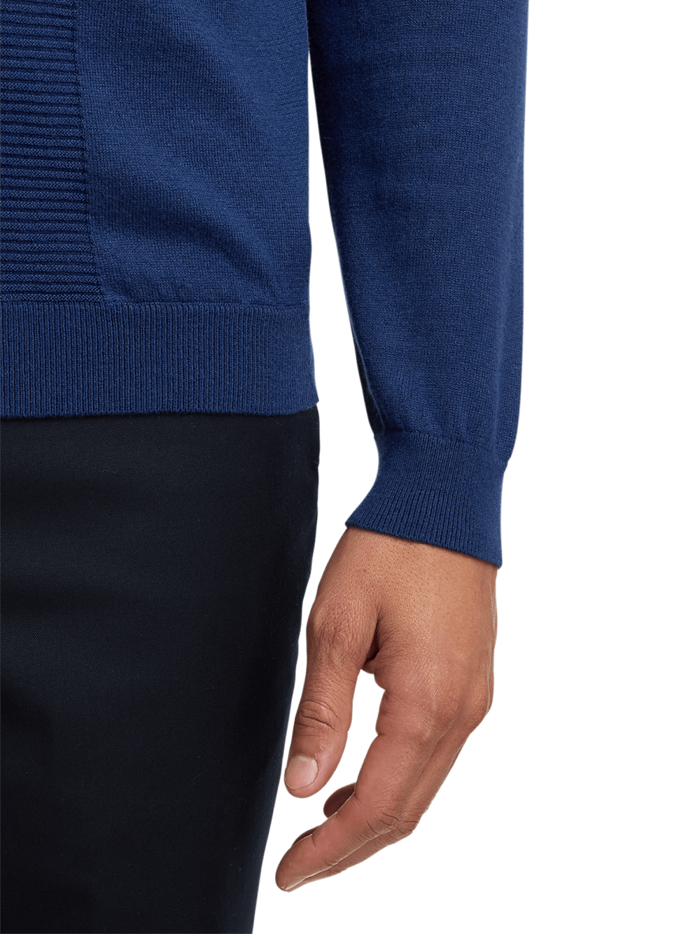 Alternate Image of Silk Cotton Cashmere Full Zip Polo-3