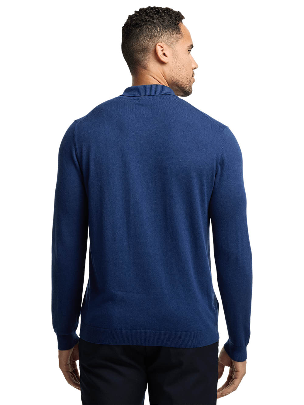 Alternate Image of Silk Cotton Cashmere Full Zip Polo-4