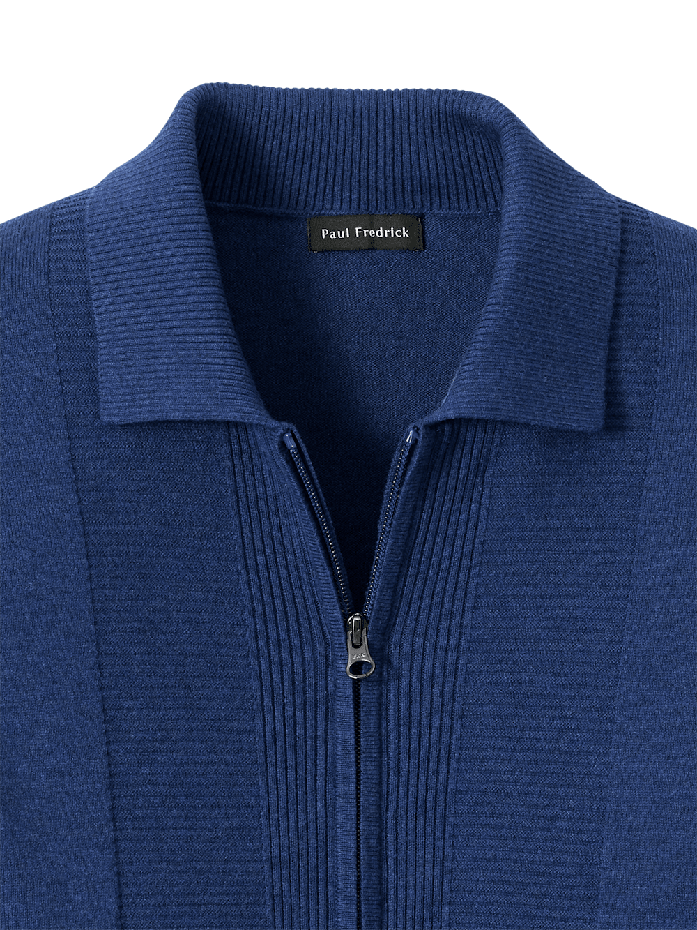 Alternate Image of Silk Cotton Cashmere Full Zip Polo-5