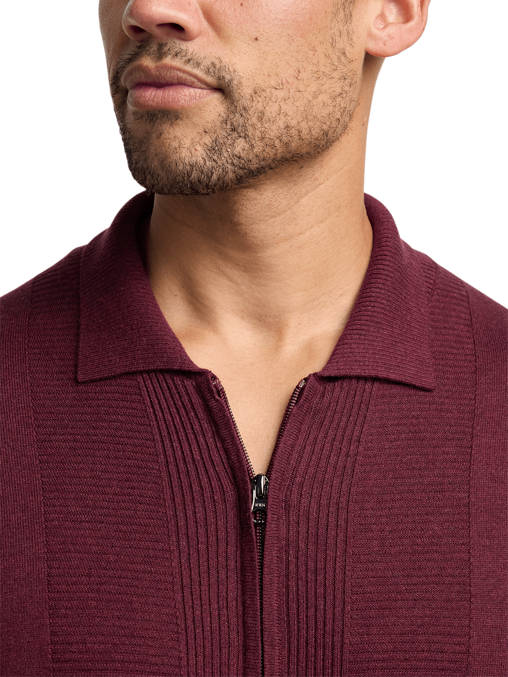 Alternate Image of Silk Cotton Cashmere Full Zip Polo-2