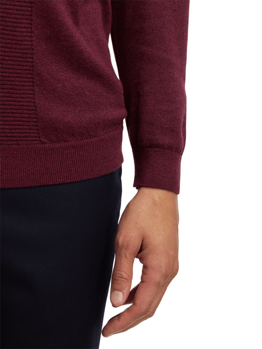 Alternate Image of Silk Cotton Cashmere Full Zip Polo-3