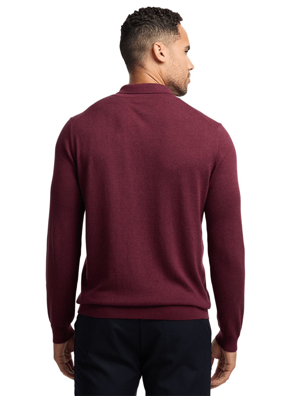 Alternate Image of Silk Cotton Cashmere Full Zip Polo-4