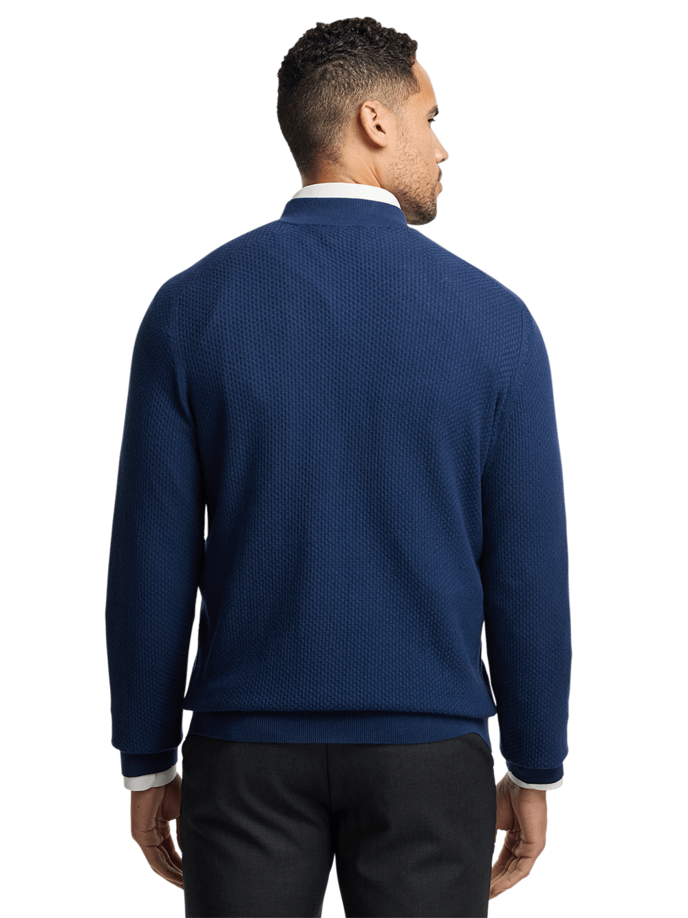 Alternate Image of Silk Cotton Cashmere Quarter Zip Mock Neck Sweater-4