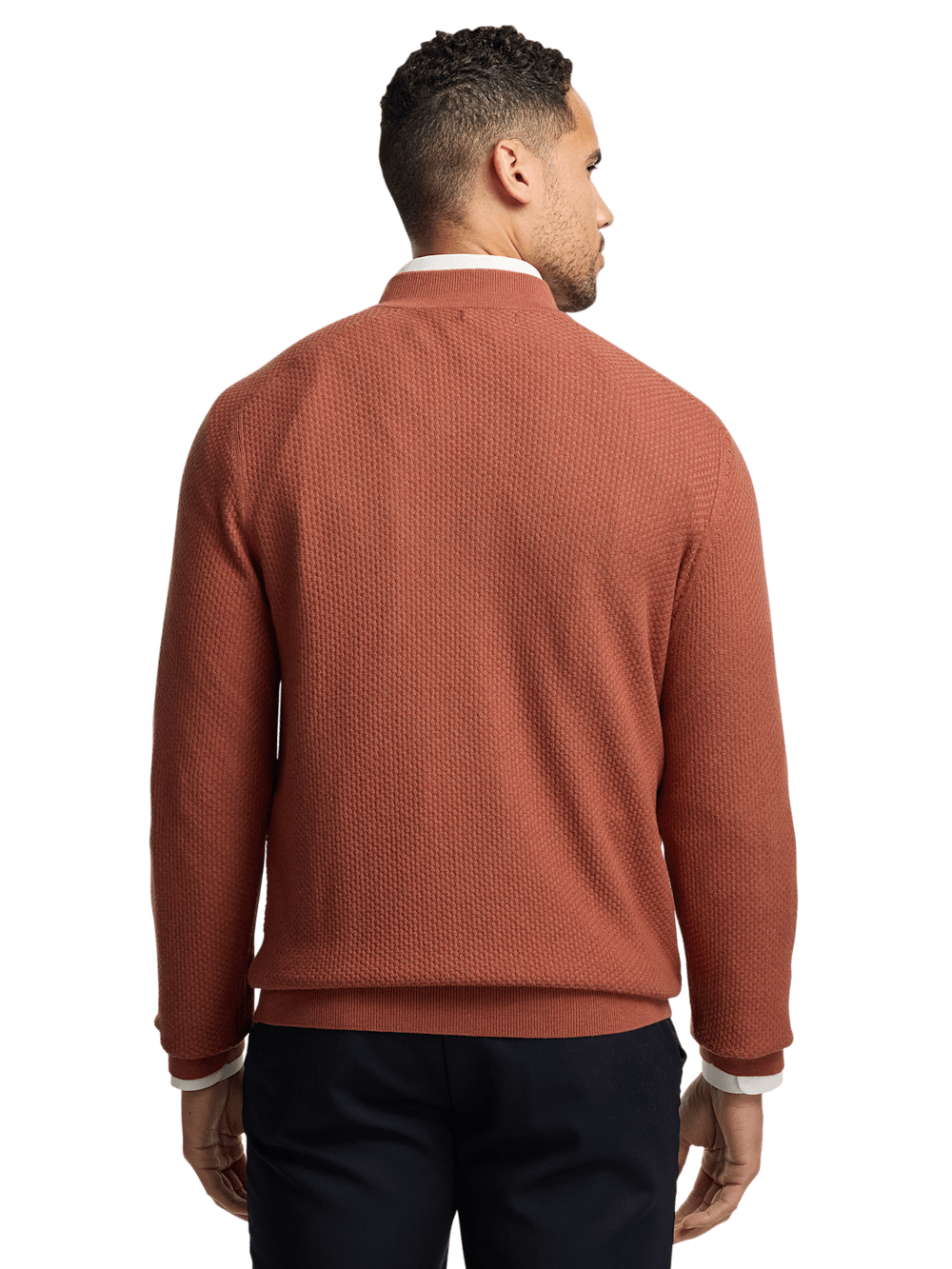 Alternate Image of Silk Cotton Cashmere Quarter Zip Mock Neck Sweater-4