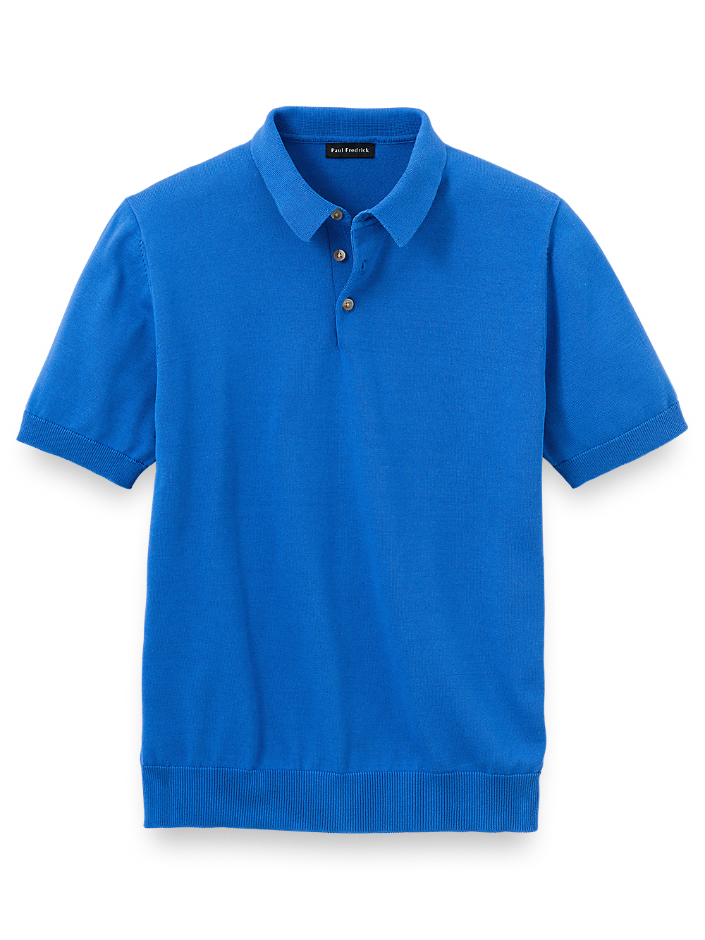 Product Image of Supima Cotton Three Button Polo-Navy