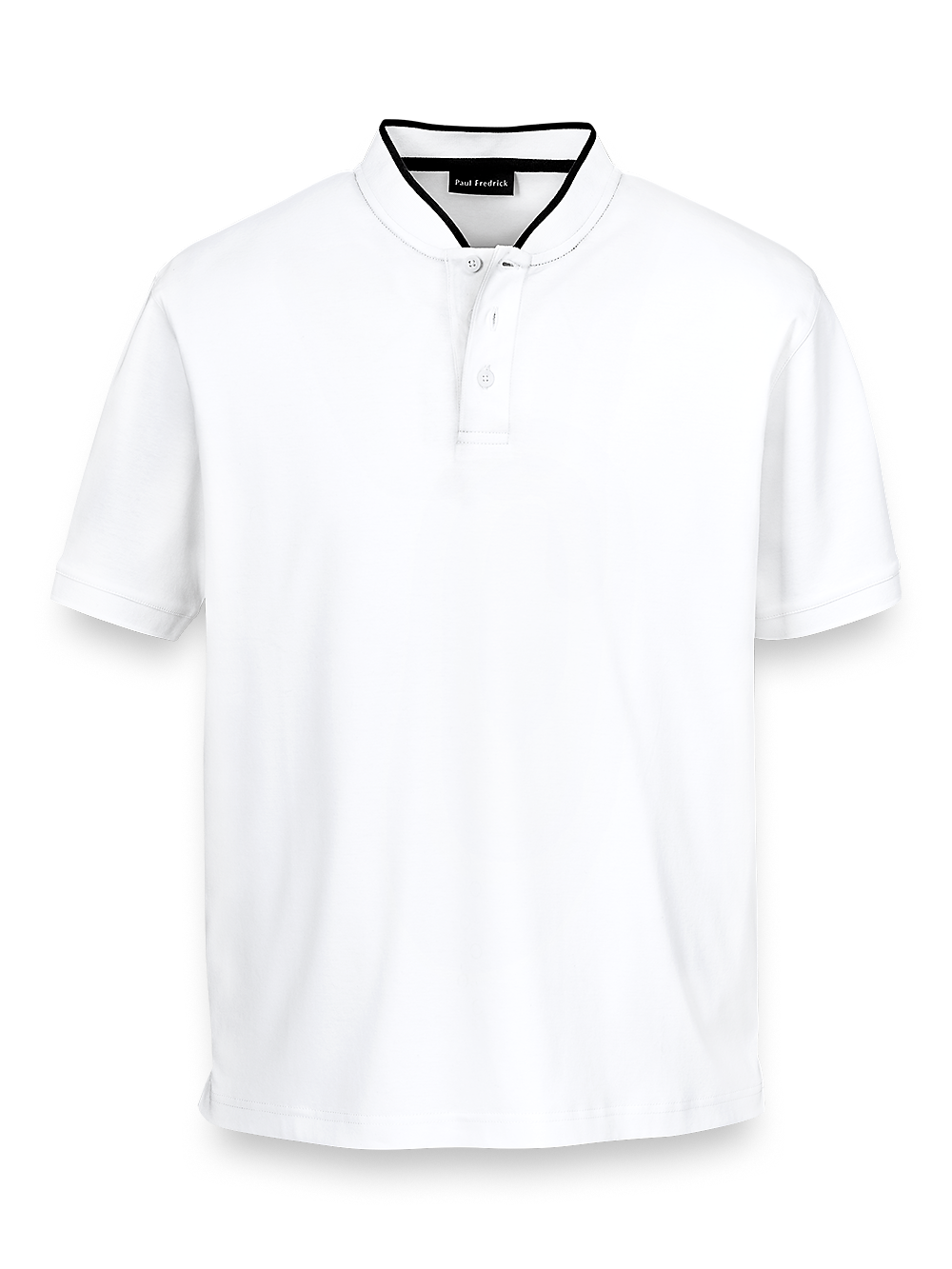 Product Image of Mercerized Cotton Henley-White