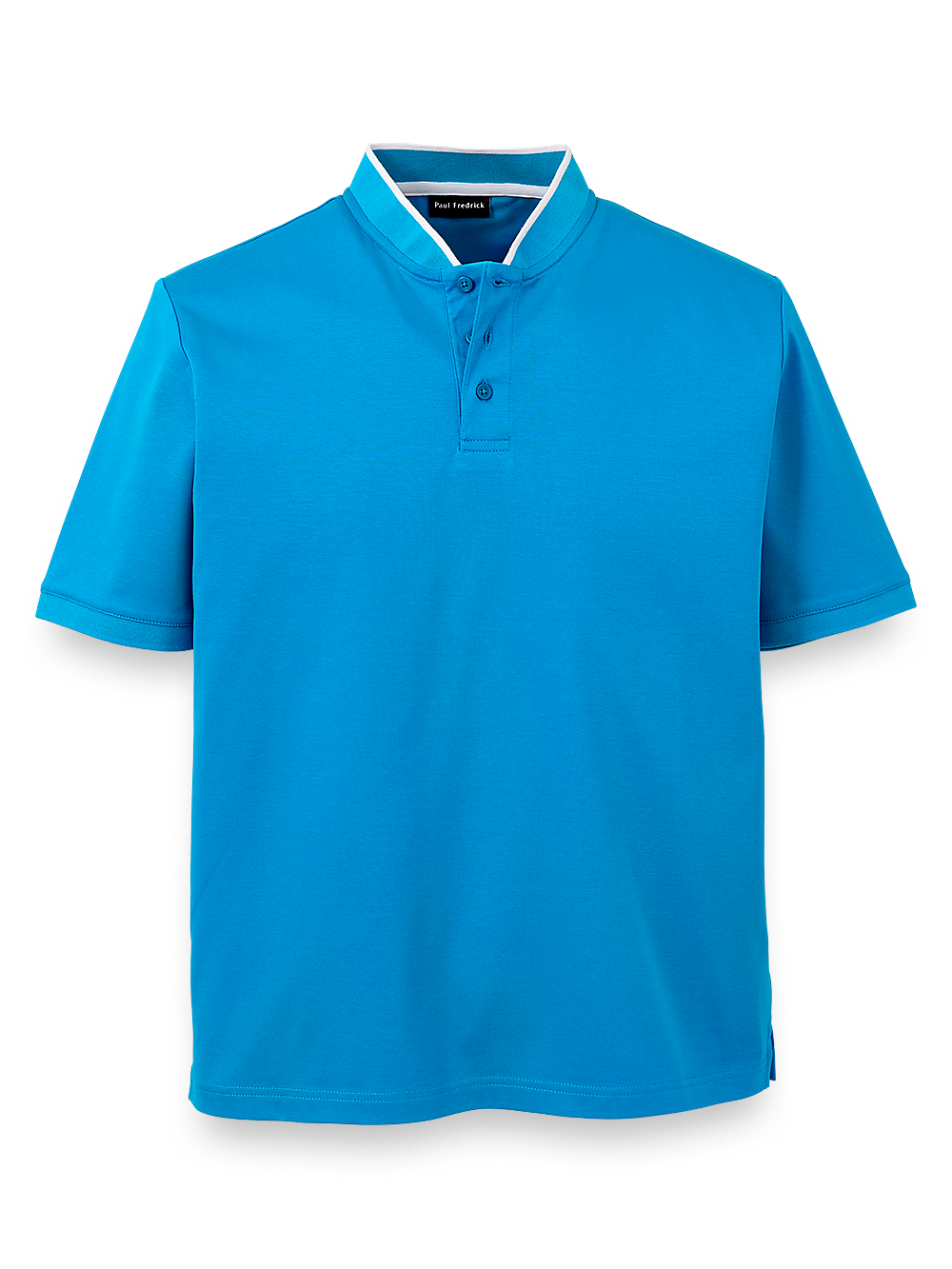 Product Image of Mercerized Cotton Henley-Turquoise