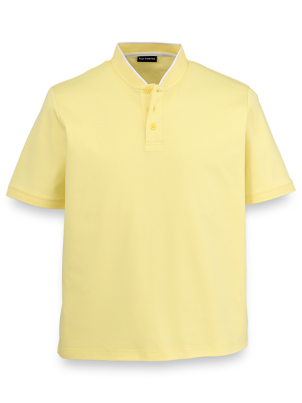 Product Image of Mercerized Cotton Henley-Yellow