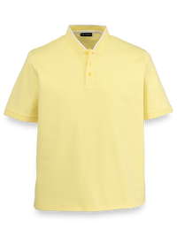 Mercerized Cotton Henley - Yellow