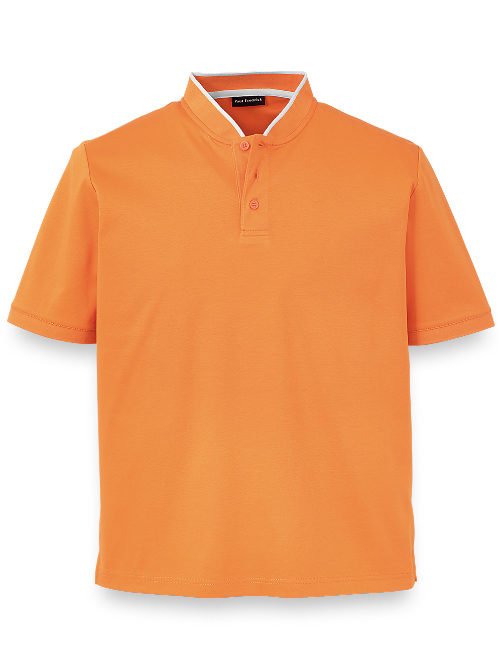 Product Image of Mercerized Cotton Henley-Orange