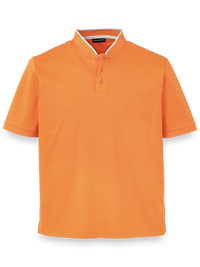 Mercerized Cotton Henley - Orange