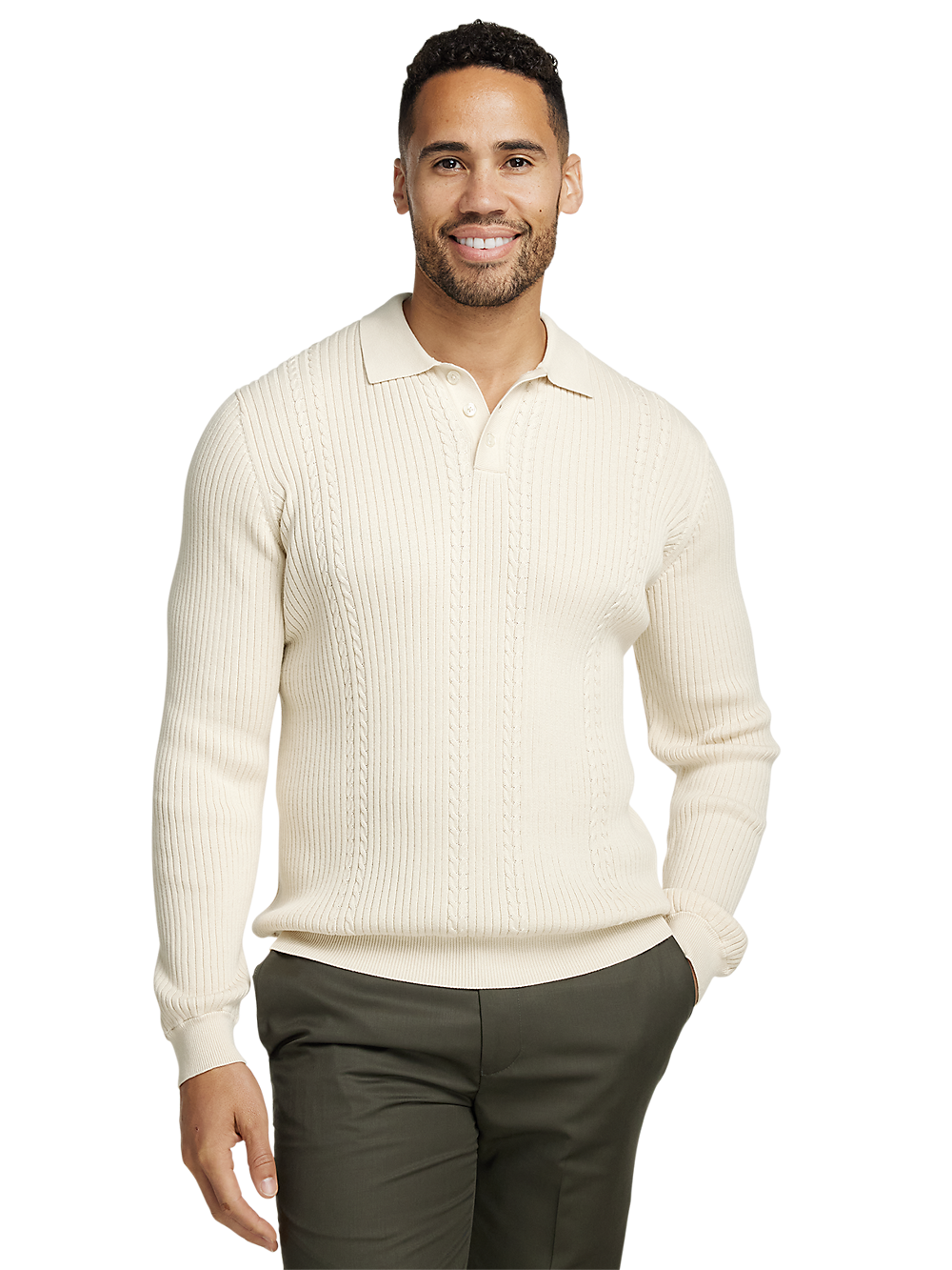 Alternate Image of Cotton Three Button Polo-1