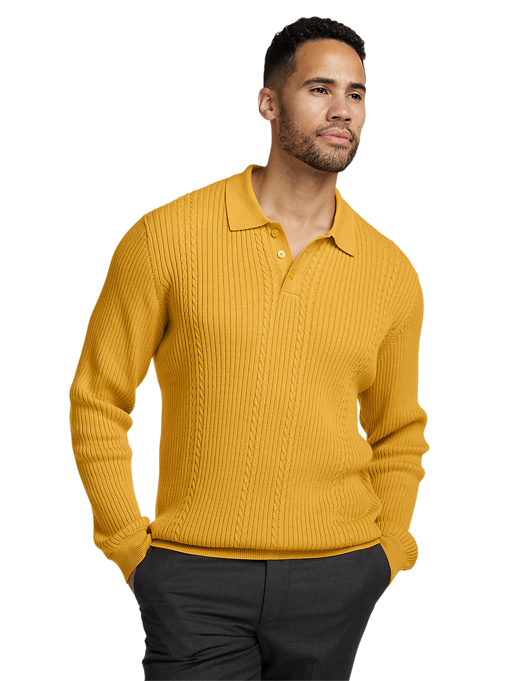 Alternate Image of Cotton Three Button Polo-1