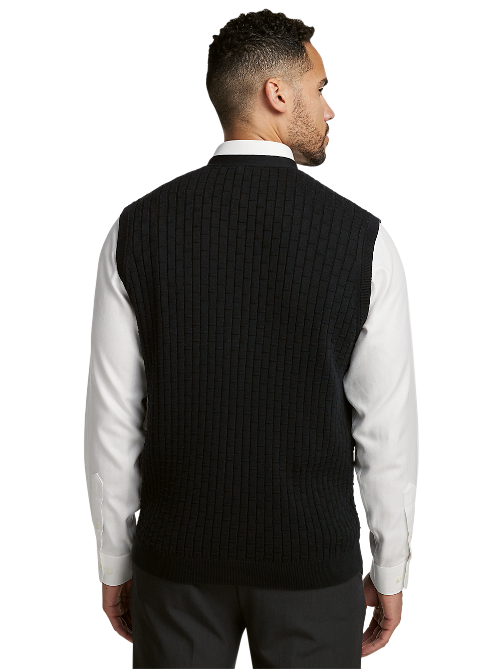 Alternate Image of Cotton Button Front Cardigan Vest-4