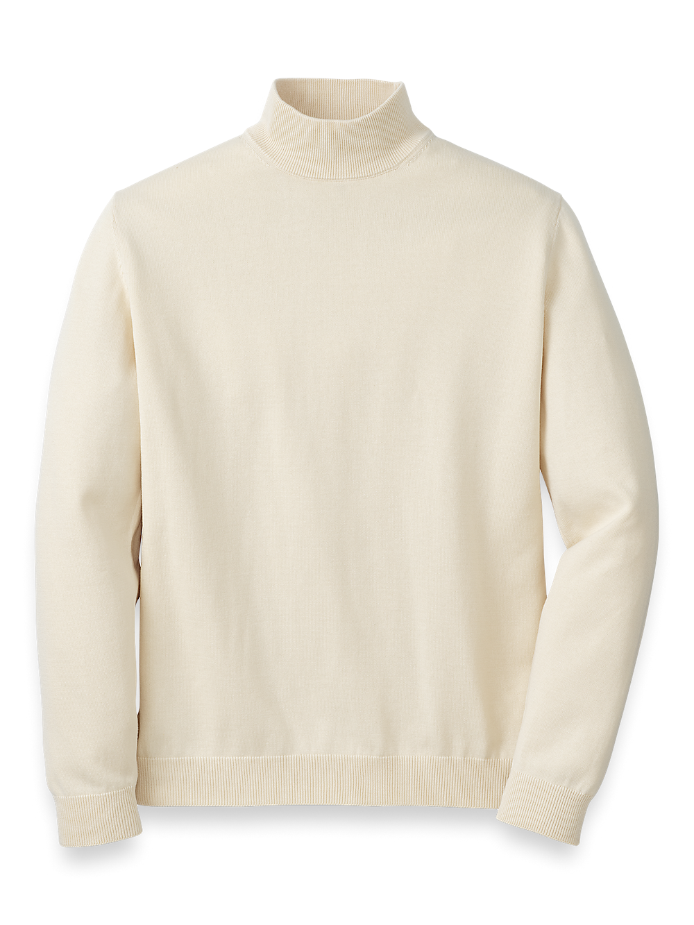 Product Image of Supima Cotton Mock Neck Sweater-Ivory