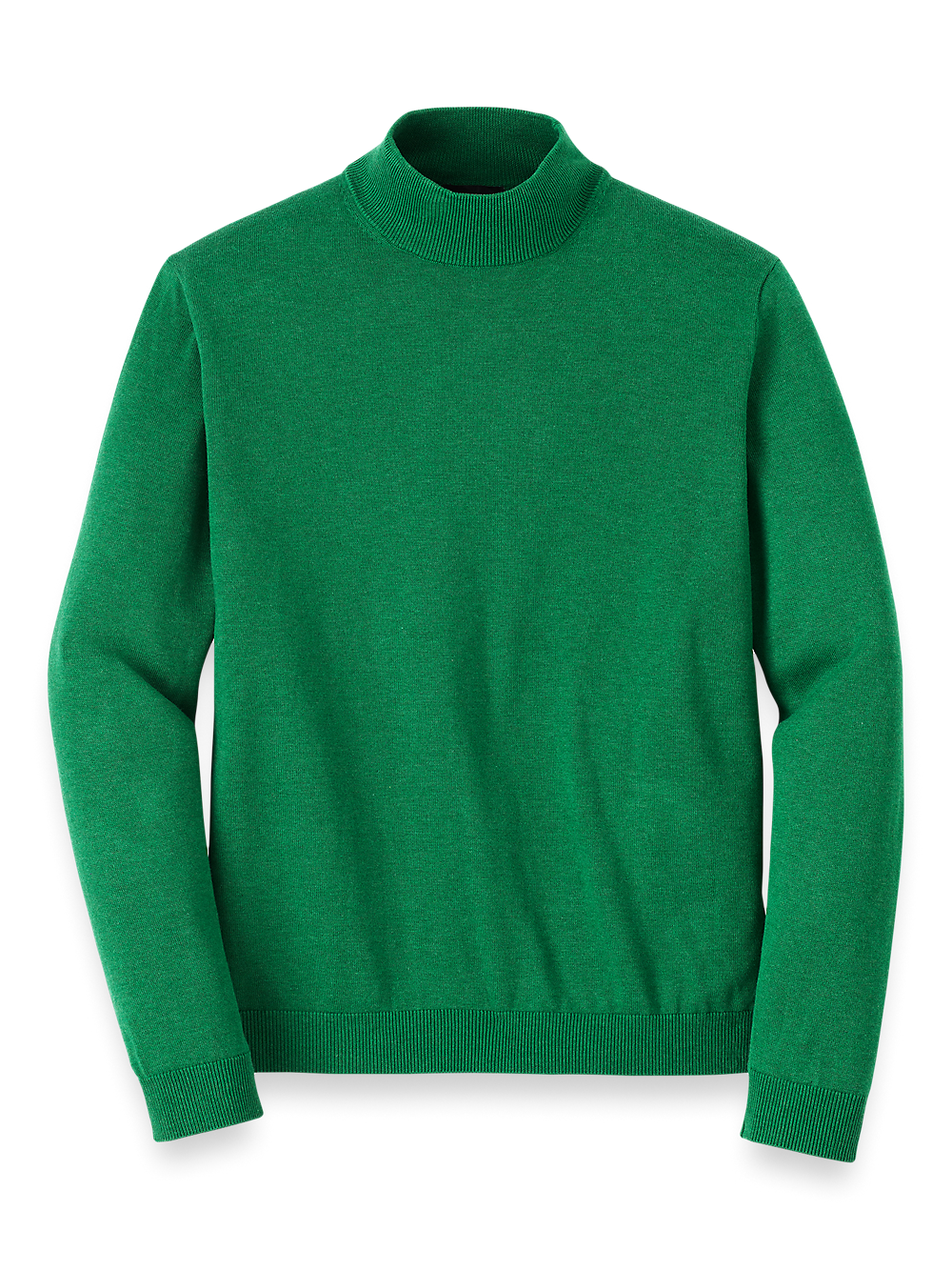 Product Image of Supima Cotton Mock Neck Sweater-Green