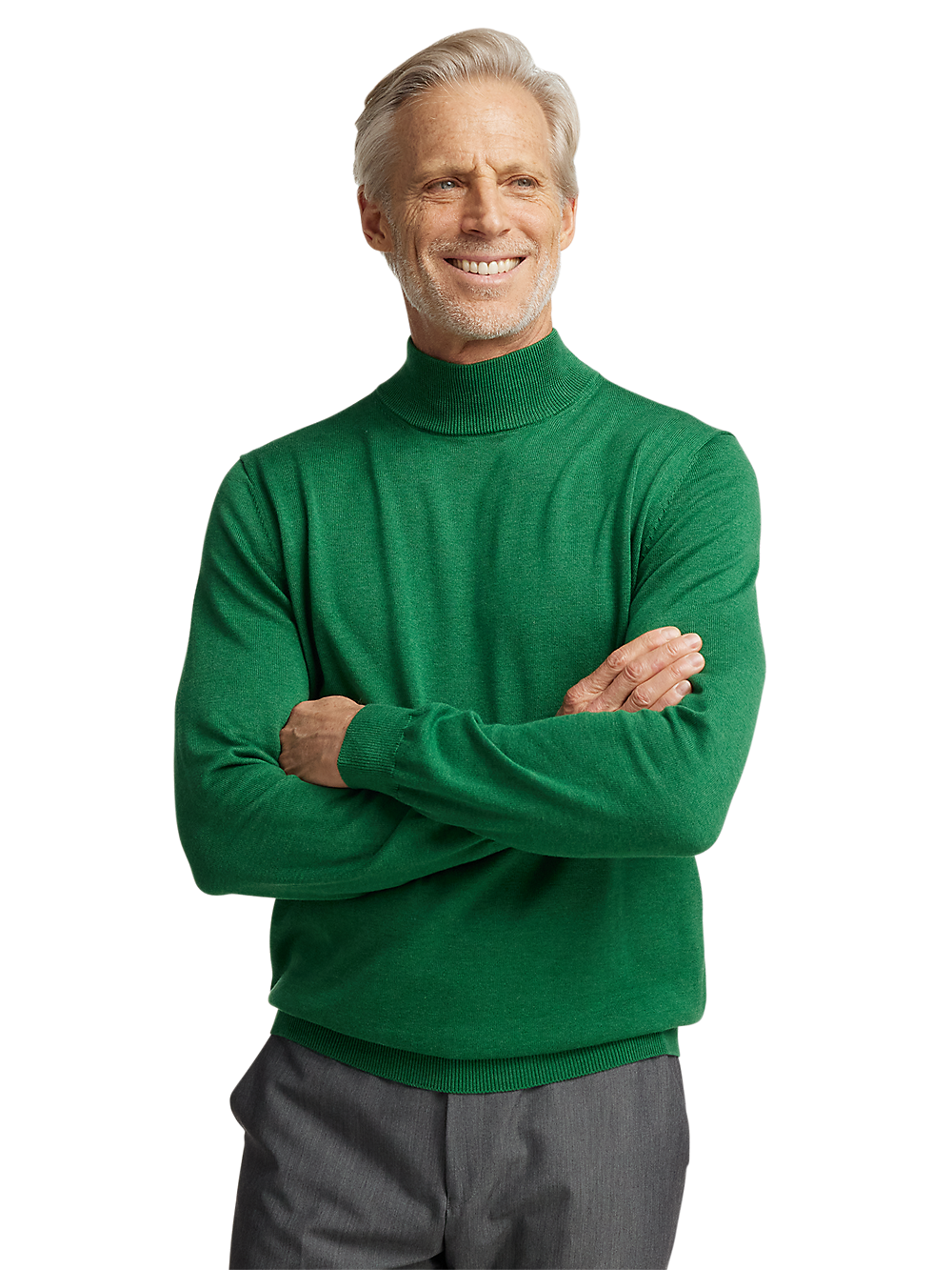 Alternate Image of Supima Cotton Mock Neck Sweater-1