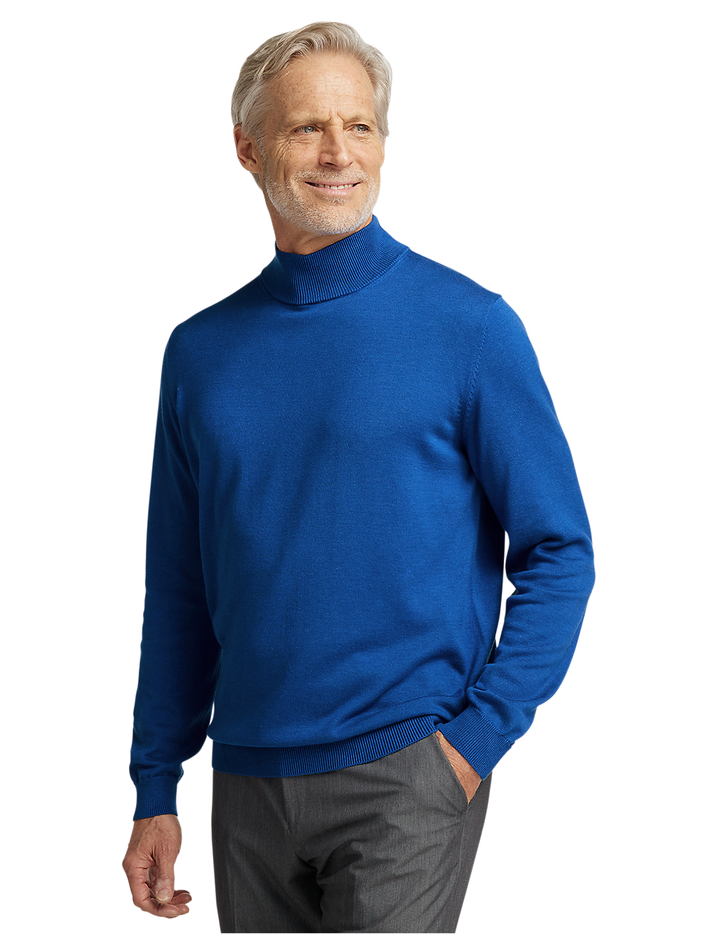 Alternate Image of Supima Cotton Mock Neck Sweater-1