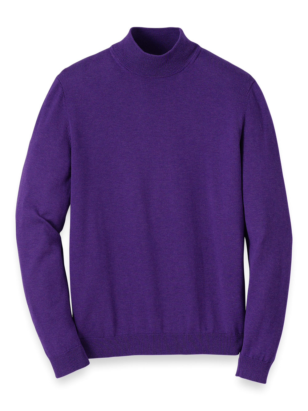 Product Image of Supima Cotton Mock Neck Sweater-Purple