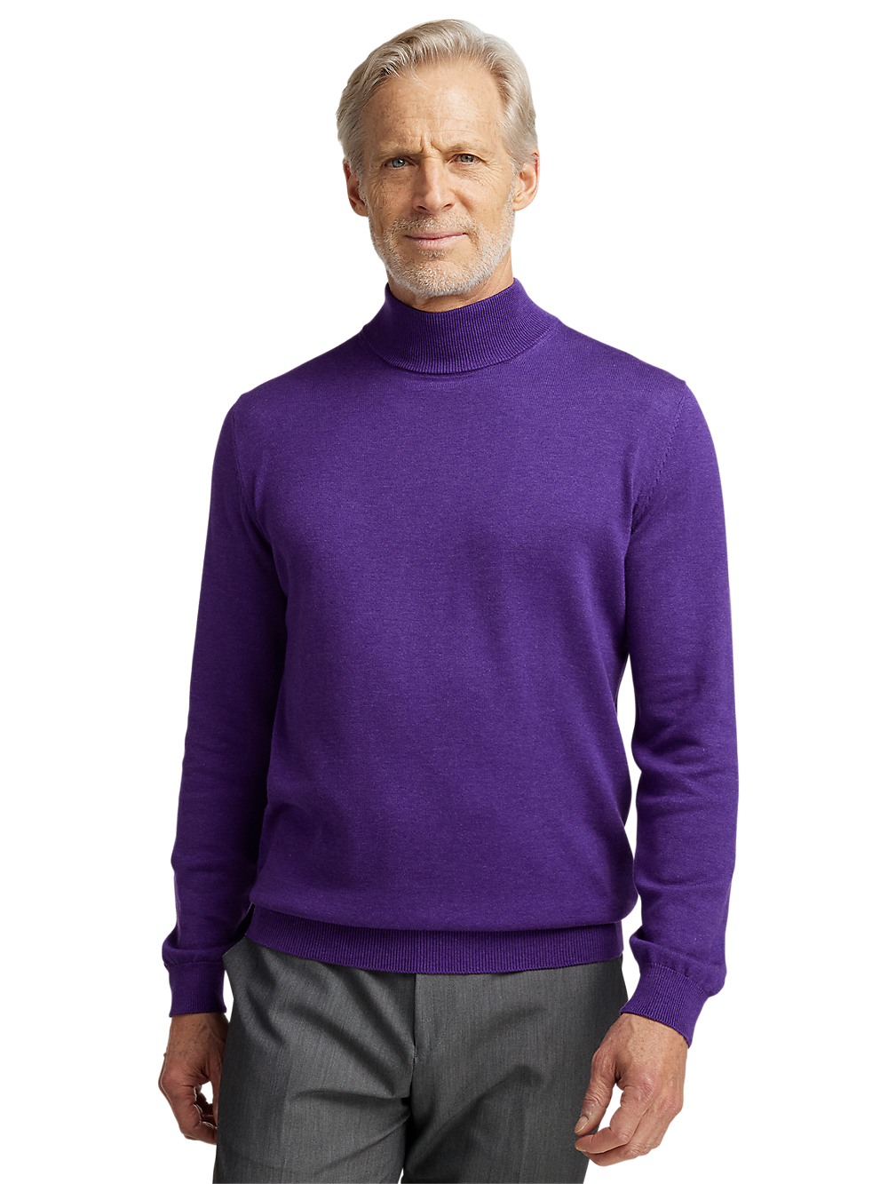 Alternate Image of Supima Cotton Mock Neck Sweater-1