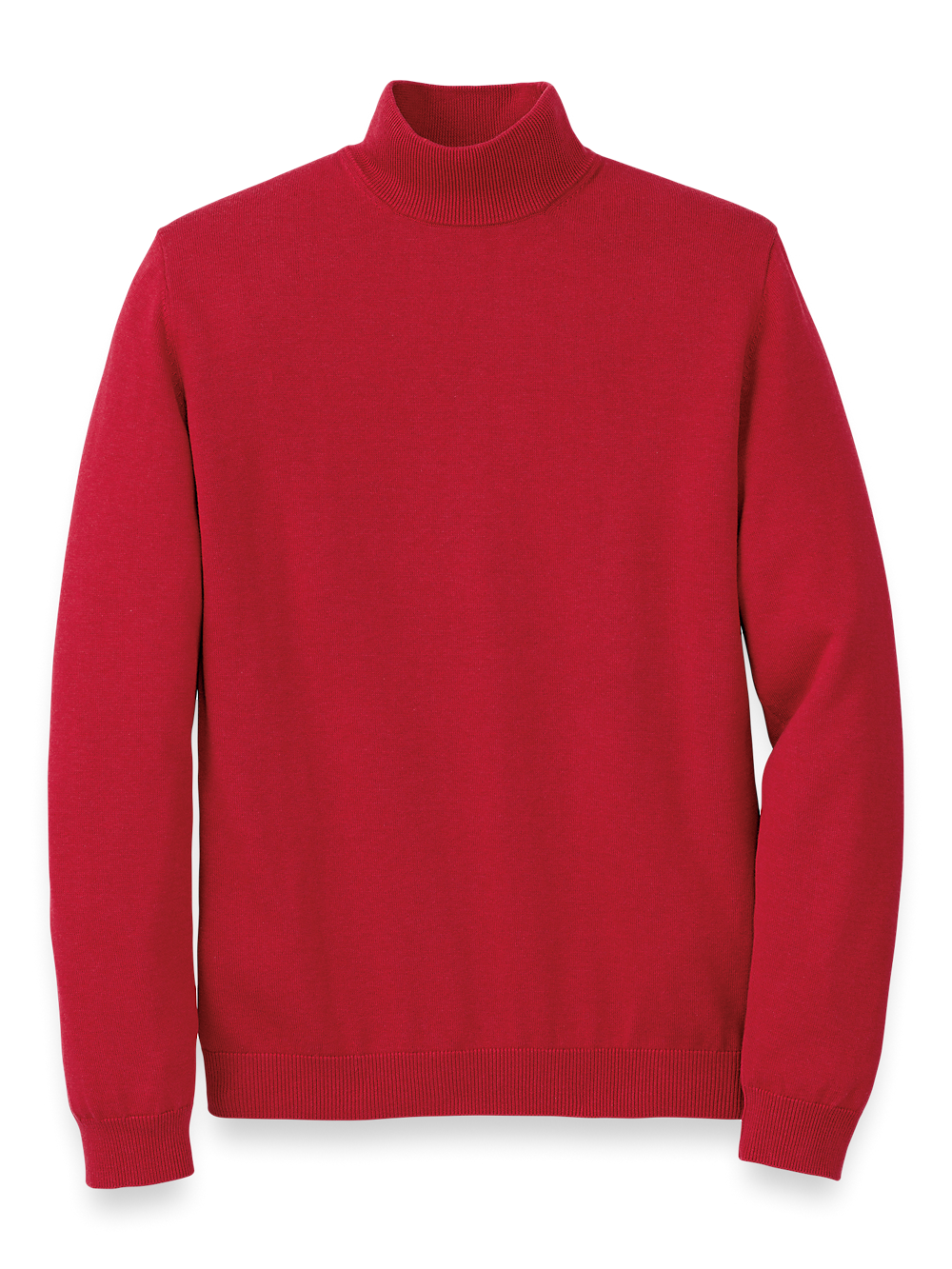 Product Image of Supima Cotton Mock Neck Sweater-Red