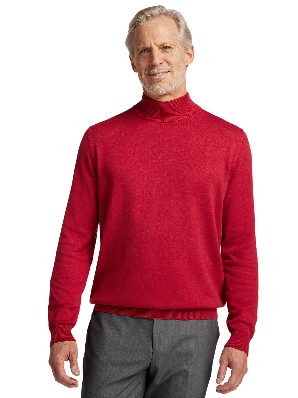 Alternate Image of Supima Cotton Mock Neck Sweater-1