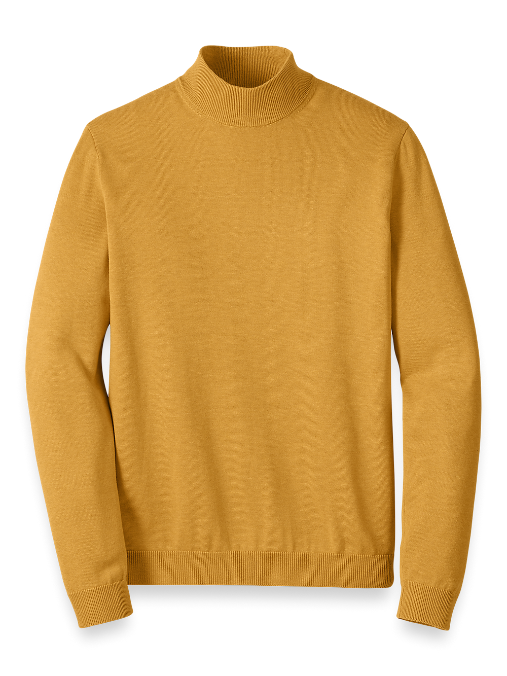 Product Image of Supima Cotton Mock Neck Sweater-Mustard