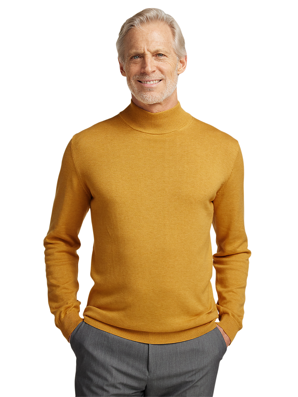 Alternate Image of Supima Cotton Mock Neck Sweater-1