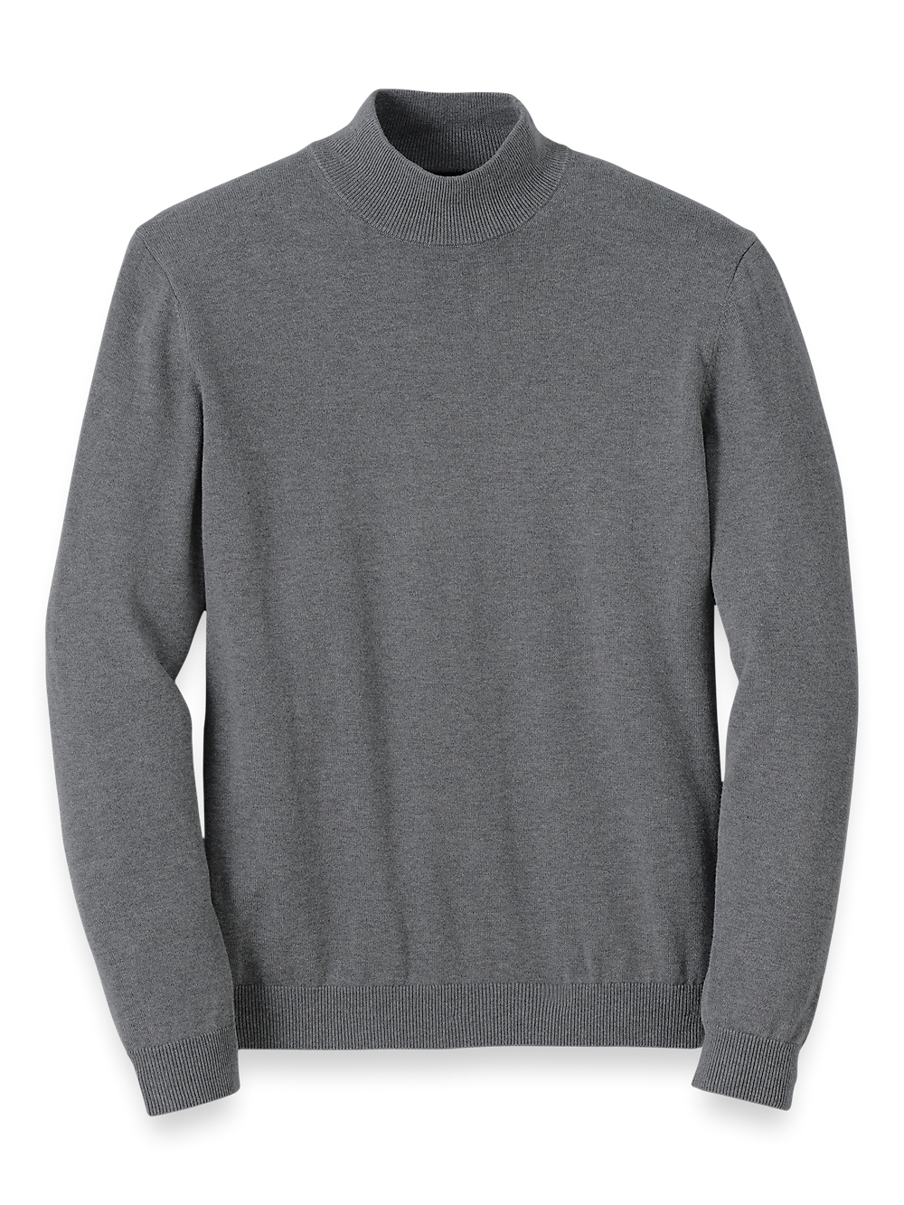 Product Image of Supima Cotton Mock Neck Sweater-Medium Grey