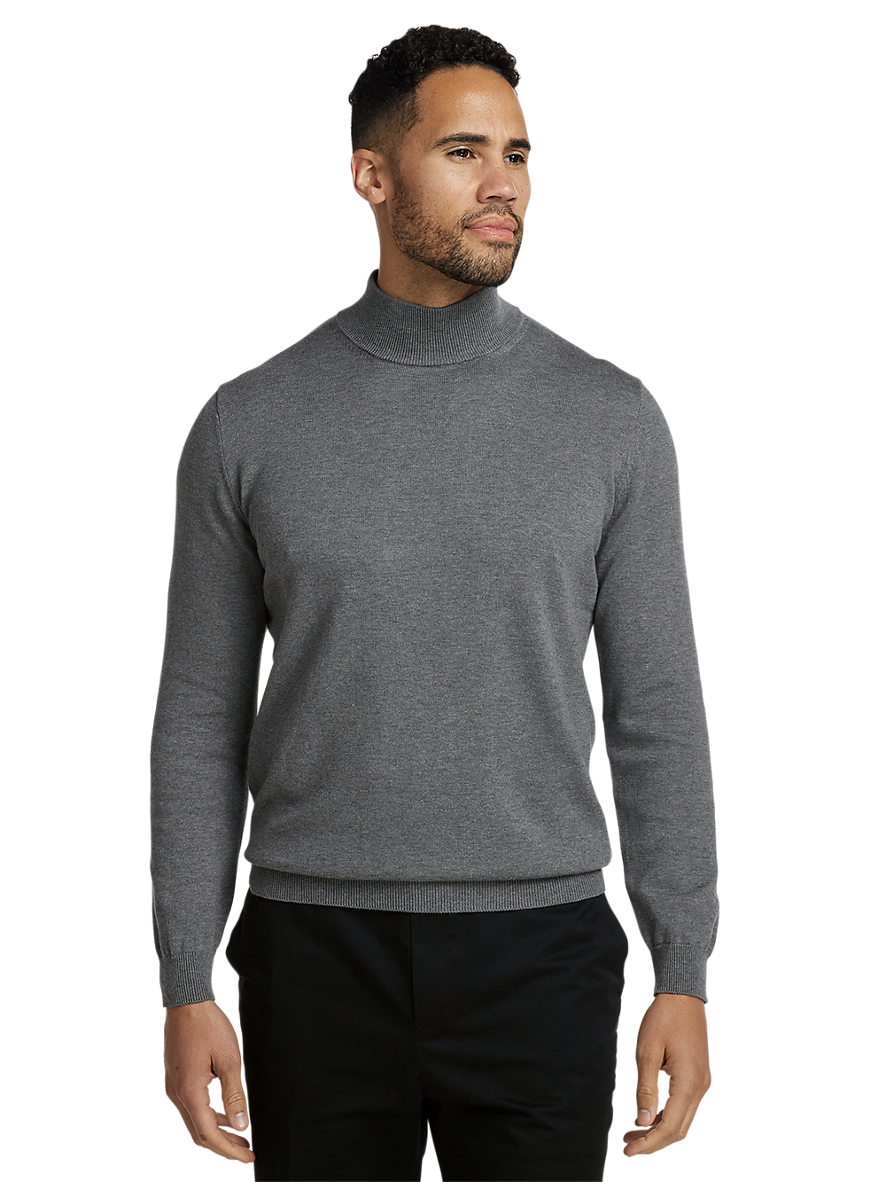 Alternate Image of Supima Cotton Mock Neck Sweater-1