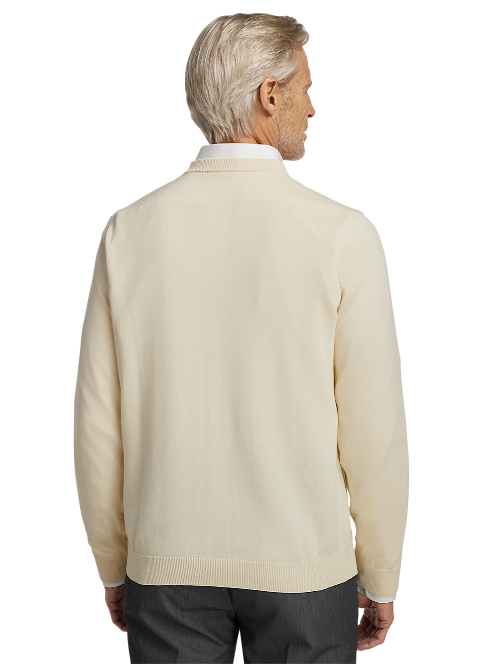 Alternate Image of Supima Cotton V-neck Sweater-4