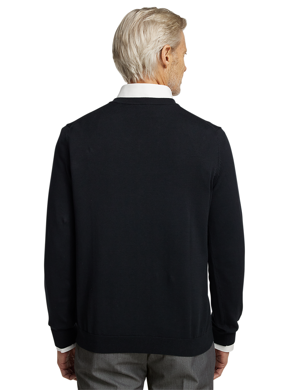 Alternate Image of Supima Cotton V-neck Sweater-4