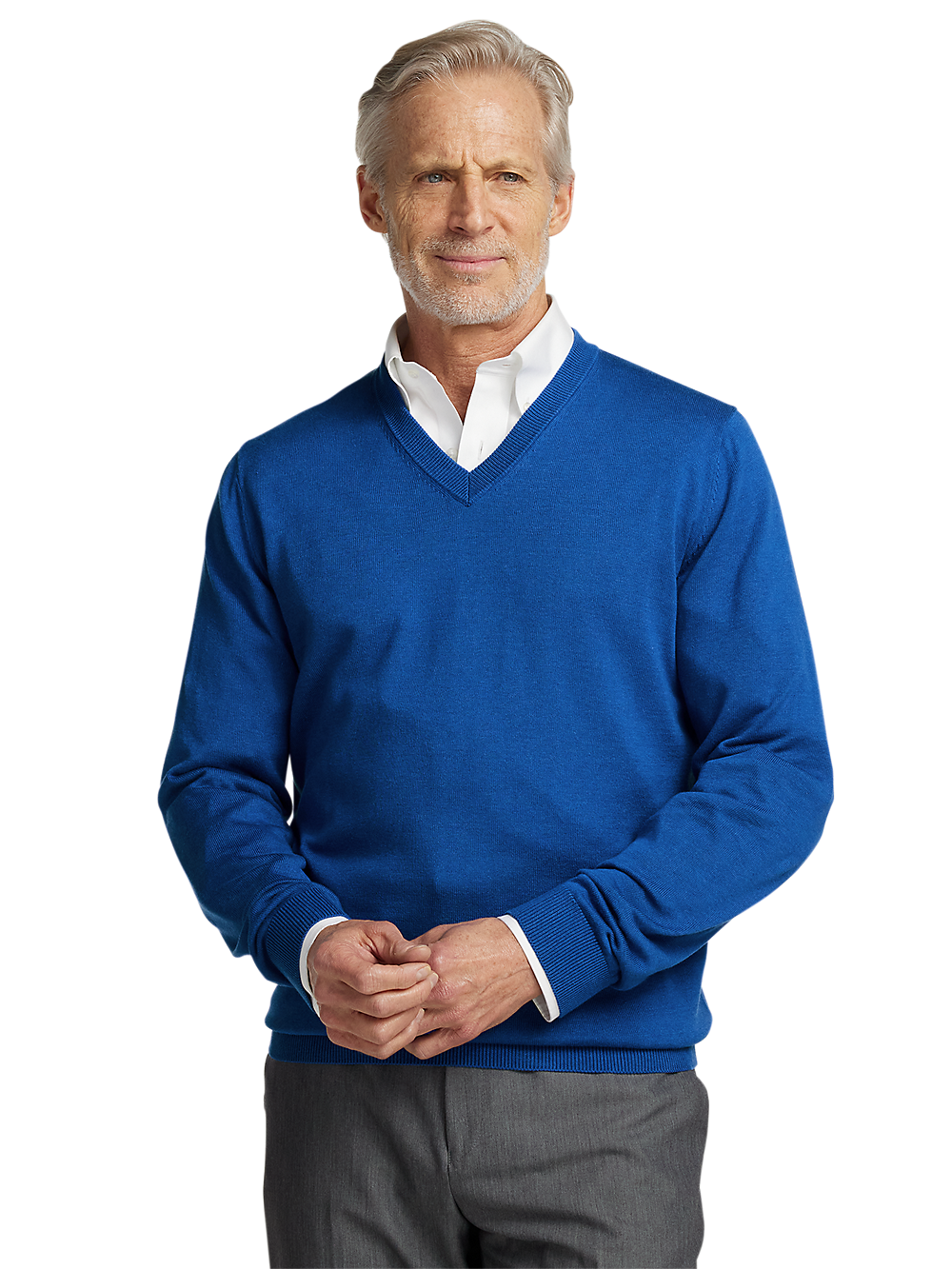 Alternate Image of Supima Cotton V-neck Sweater-1