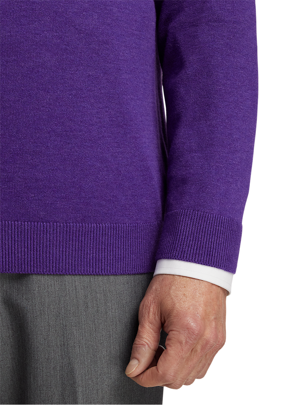 Alternate Image of Supima Cotton V-neck Sweater-3