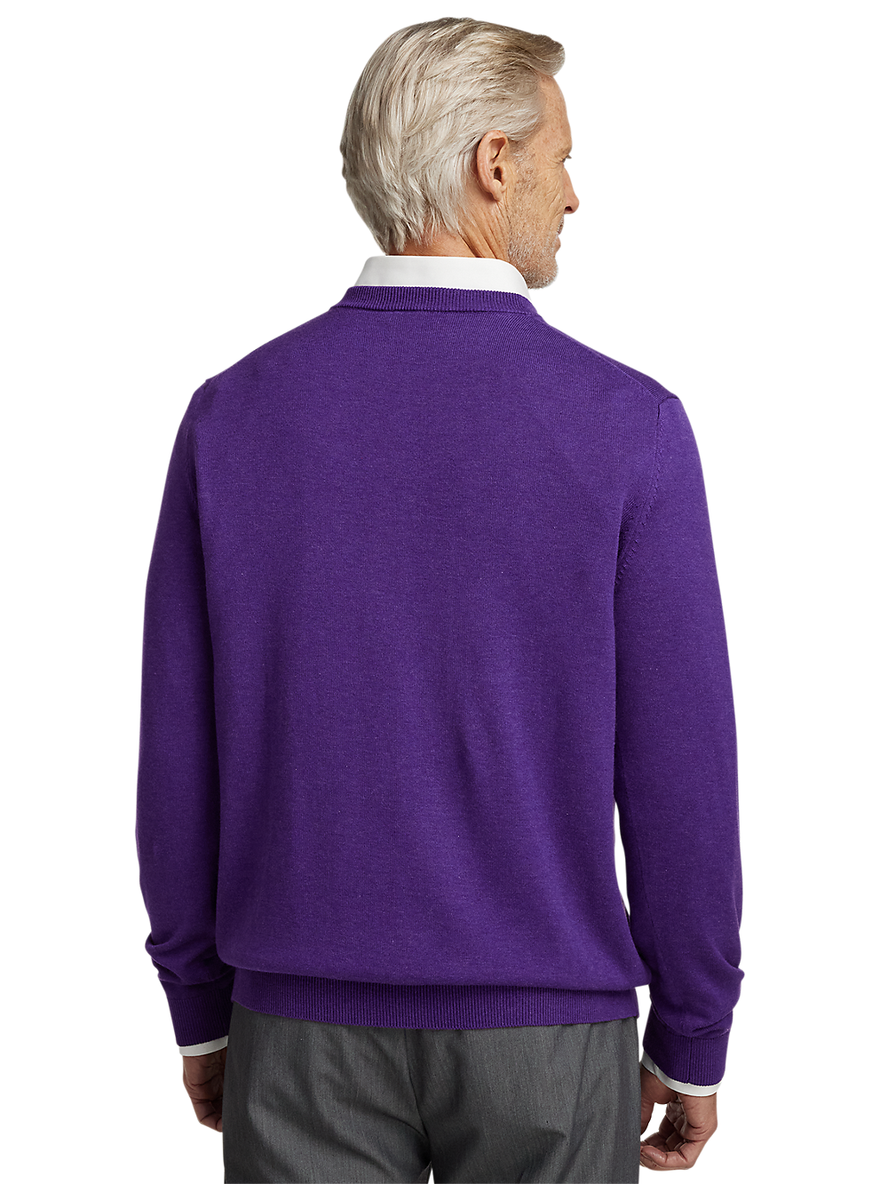 Alternate Image of Supima Cotton V-neck Sweater-4