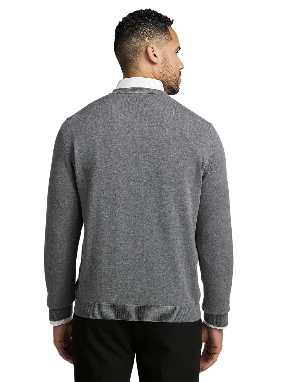 Alternate Image of Supima Cotton V-neck Sweater-4