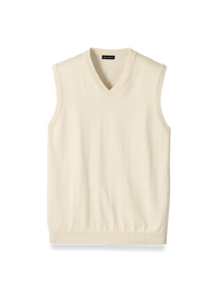 Supima Cotton Vest - Ivory