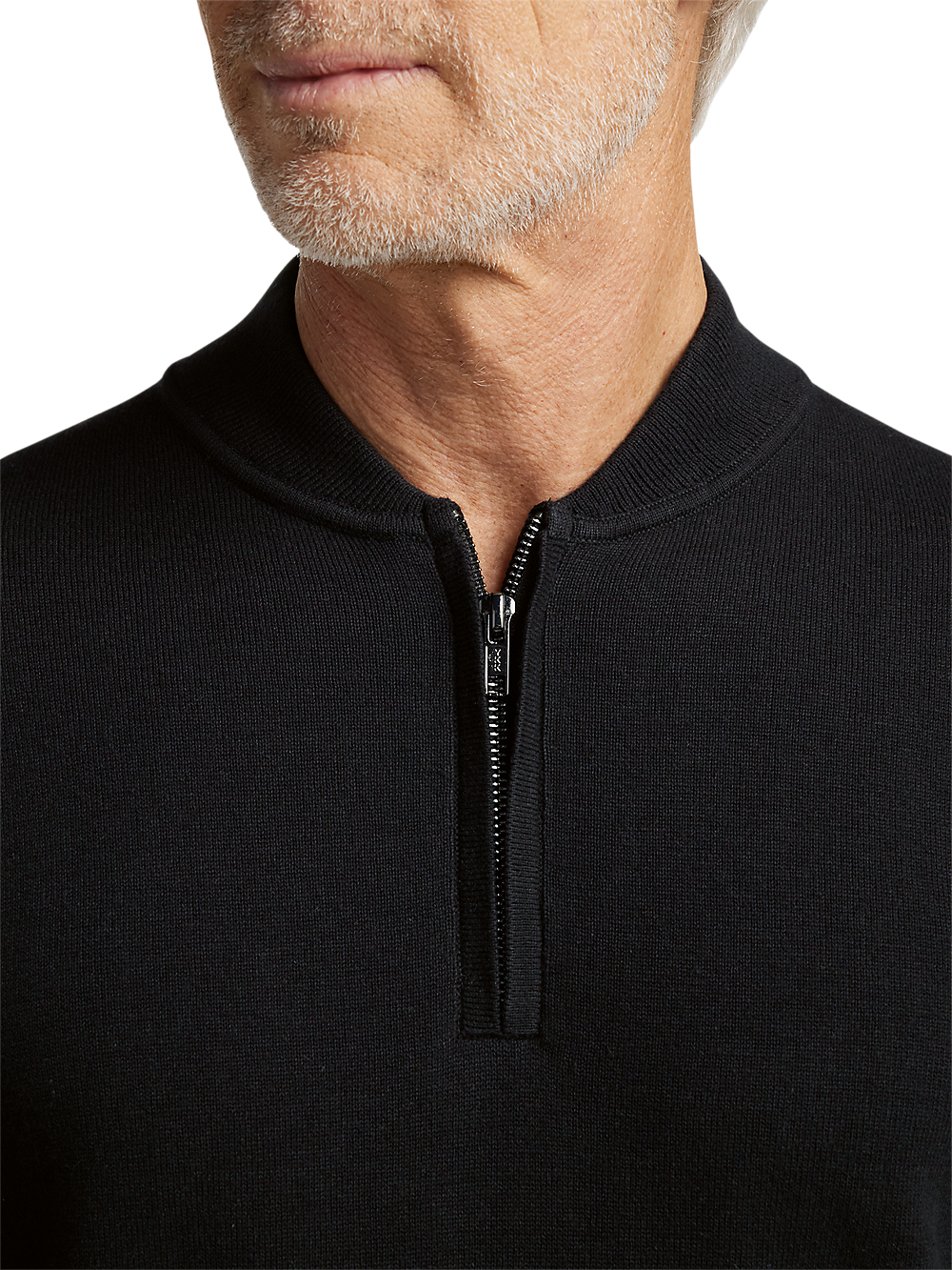 Alternate Image of Cotton Quarter Zip Mock Neck Sweater-2